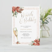 Invitation Fête des mariées de Noël Brunch et Bubbly (Debout devant)