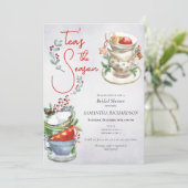 Invitation Fête des mariées de Noël Brunch Tea Party (Debout devant)