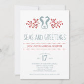 Invitation Fête des mariées de Noël côtière (Devant)