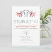 Invitation Fête des mariées de Noël côtière (Debout devant)