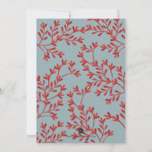 Invitation Fête des mariées de Noël côtière (Dos)