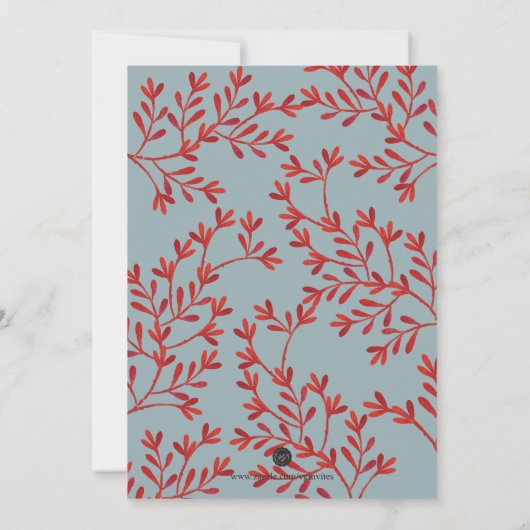 Invitation Fête des mariées de Noël côtière (Dos)