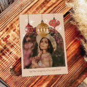 Invitation Fête des mariées de Noël de l'ornement rasé et eng