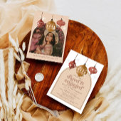 Invitation Fête des mariées de Noël de l'ornement rasé et eng