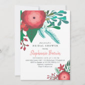 Invitation Fête des mariées de Noël enjoué (Devant)