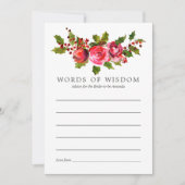 Invitation Fête des mariées de Noël florale conseil pour mari (Devant)