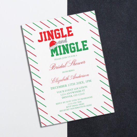 Invitation Fête des mariées de Noël Jingle et Mingle