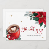 Invitation Fête des mariées de Noël Merci (Devant / Derrière)