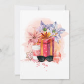 Invitation Fête des mariées de Noël Retro Movie (Dos)