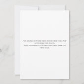 Invitation Fête des mariées de Noël rouge d'hiver de Poinsett (Dos)