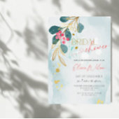 Invitation Fête des mariées de Noël rustique - Gre d'hiver de