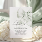 Invitation Fête des mariées de noeud à vis verte