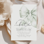 Invitation Fête des mariées de noeud à vis verte