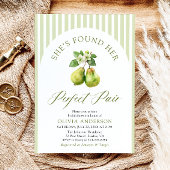 Invitation Fête des mariées de paire parfaite avec des rayure