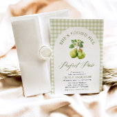 Invitation Fête des mariées de paire verte moderne En vichy p