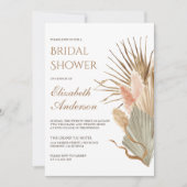 Invitation Fête des mariées de Palm Pampas Rustique séché à l (Devant)