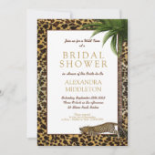 Invitation Fête des mariées de palme élégante Poster de anima (Devant)