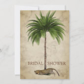 Invitation Fête des mariées de palme élégante Poster de anima (Dos)