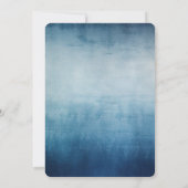 Invitation Fête des mariées de palmiers tropicaux bleu gris (Dos)