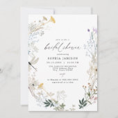 Invitation Fête des mariées de papillon Fleur sauvage Boho dé (Devant)