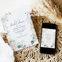 Fête des mariées de papillon Fleur sauvage Boho dé