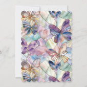 Invitation Fête des mariées de papillons bleu pourpre (Dos)