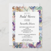 Invitation Fête des mariées de papillons bleu pourpre (Devant)