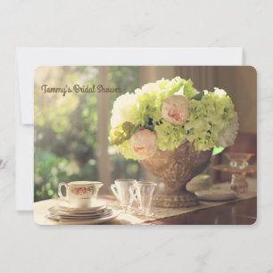 Invitation Fête des mariées de paramètre de table