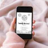 Invitation Fête des mariées de Parties scintillant Argent Dis