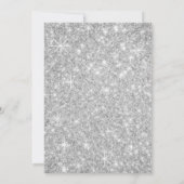 Invitation Fête des mariées de Parties scintillant argentée (Dos)