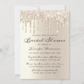 Invitation Fête des mariées de Parties scintillant de séchage (Devant)