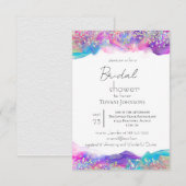 Invitation Fête des mariées de Parties scintillant d'encre ho (Devant / Derrière)