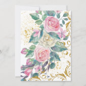 Invitation Fête des mariées de Parties scintillant d'or botan (Dos)