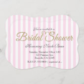 Invitation Fête des mariées de Parties scintillant d'or - Inv (Devant / Derrière)