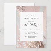 Invitation Fête des mariées de Parties scintillant élégante (Devant / Derrière)