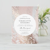 Invitation Fête des mariées de Parties scintillant élégante (Debout devant)