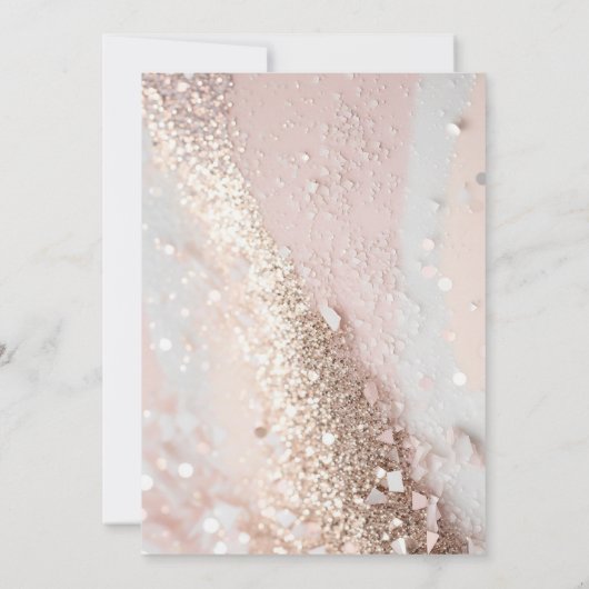 Invitation Fête des mariées de Parties scintillant élégante (Dos)