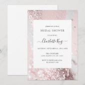 Invitation Fête des mariées de Parties scintillant élégante (Devant / Derrière)