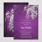 Invitation Fête des mariées de Parties scintillant en argent  (Devant / Derrière)