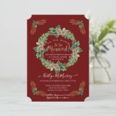 Invitation Fête des mariées de Parties scintillant en or à co (Debout devant)