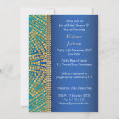 Invitation Fête des mariées de Parties scintillant en or sole (Dos)