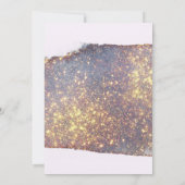 Invitation Fête des mariées de Parties scintillant en or viol (Dos)