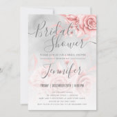 Invitation Fête des mariées de Parties scintillant Florale ro (Devant)