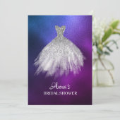 Invitation *~* Fête des mariées de Parties scintillant Ombre (Debout devant)