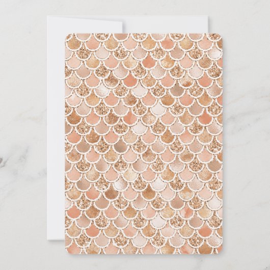 Invitation Fête des mariées de Parties scintillant or Blush R (Dos)