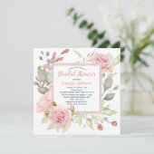 Invitation Fête des mariées de Parties scintillant or Rose ro (Debout devant)