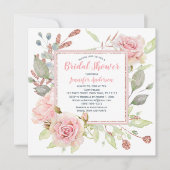 Invitation Fête des mariées de Parties scintillant or Rose ro (Devant)