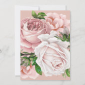 Invitation Fête des mariées de Parties scintillant or Rose ro (Dos)