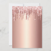 Invitation Fête des mariées de Parties scintillant Rose Chic  (Dos)