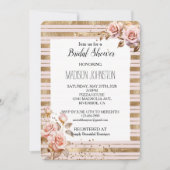 Invitation Fête des mariées de Parties scintillant Roses Rose (Devant)